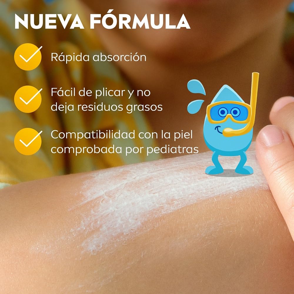 NIVEA SUN Kids Ultra Protege & Cuida FP50+ Crema solar para niños a partir de 3 años (150 ml), protector solar resistente al agua, crema hidratante con protección solar UVA & UBV