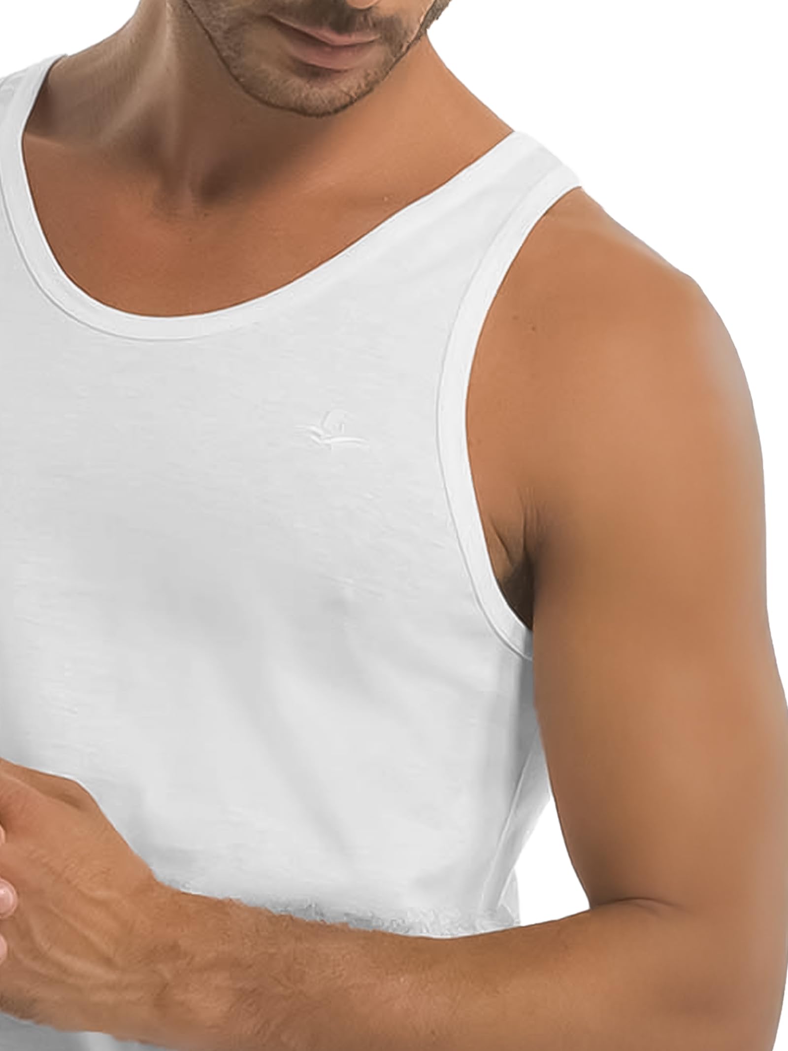 GARDA - 3pz Canotta Spalla Larga, Intimo Uomo 100% Cotone Mercerizzato Art. 0040