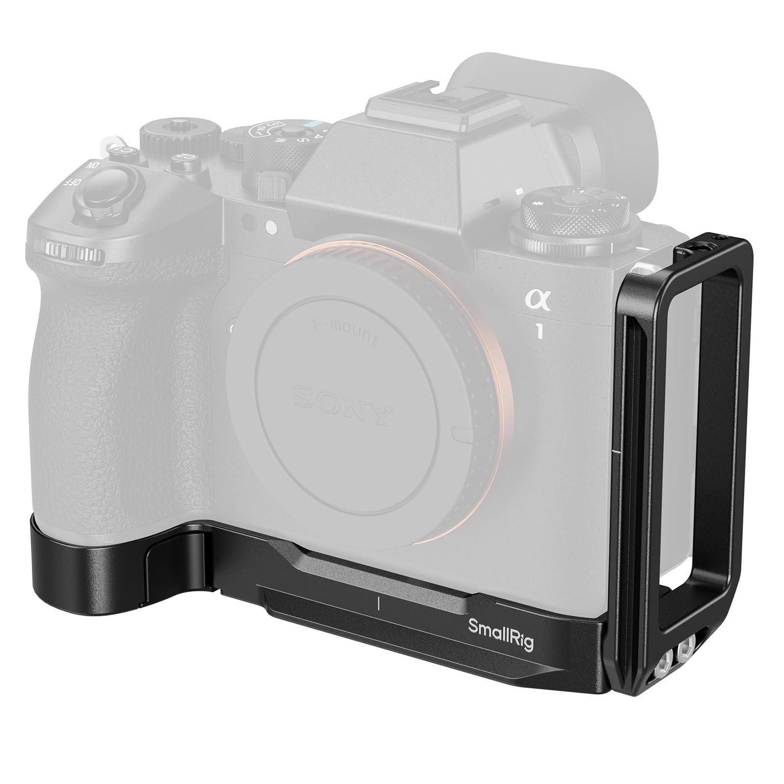 NICEYRIG L-Shaped Bracket with Handle Grip with Cold Shoe for Sony ZV1 Camera, Camera L-Bracket Vertical Horizontal Switching Tripod Quick Release Plate - 465