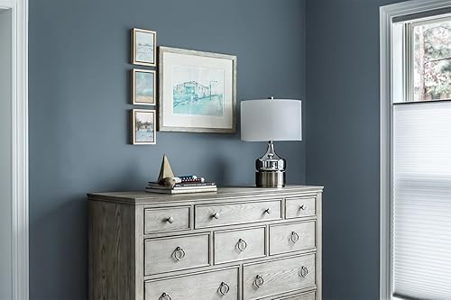 Miniatura 8 de Smog - Papel tapiz adhesivo azul de 16 x 118 pulgadas, papel adhesivo mate, extraíble, impermeable, autoadhesivo, para armarios, dormitorio, baño