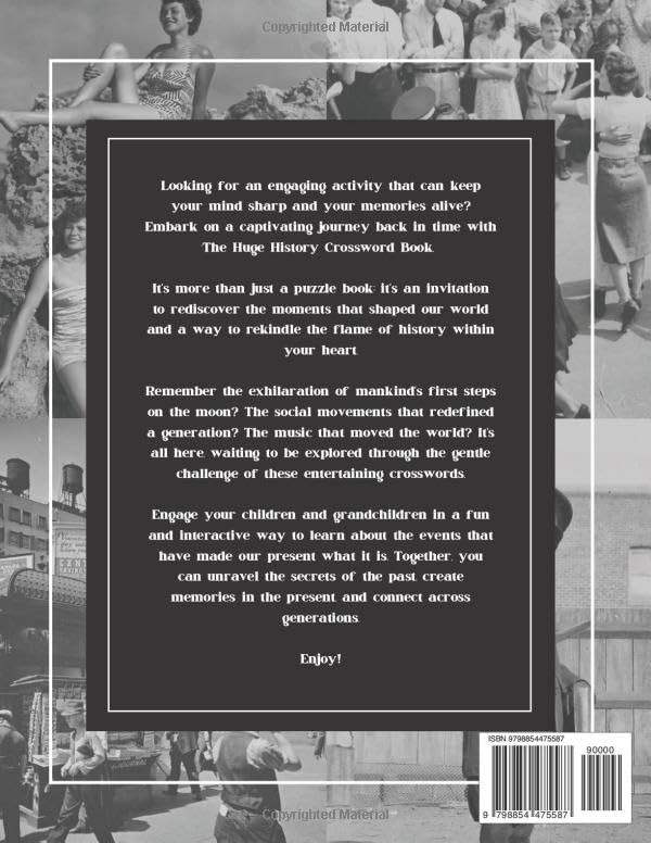 The Huge History Crossword Book: 1100+ Newspaper-Style Themed Questions Ranging From the Romans to the Civil Rights Movement and Everything Else In ... Test Your Knowledge & Spark Your Nostalgia) - Image 2