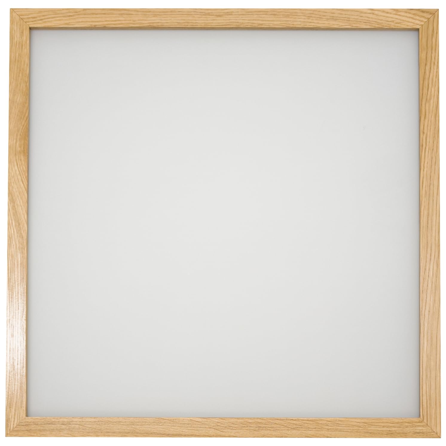 LEJA – Quadrat Deckenleuchte aus Holz & Glas, E27 Fassung, für Wohnzimmer, Küche, Bad, Schlafzimmer & mehr (Eiche, 38,5)