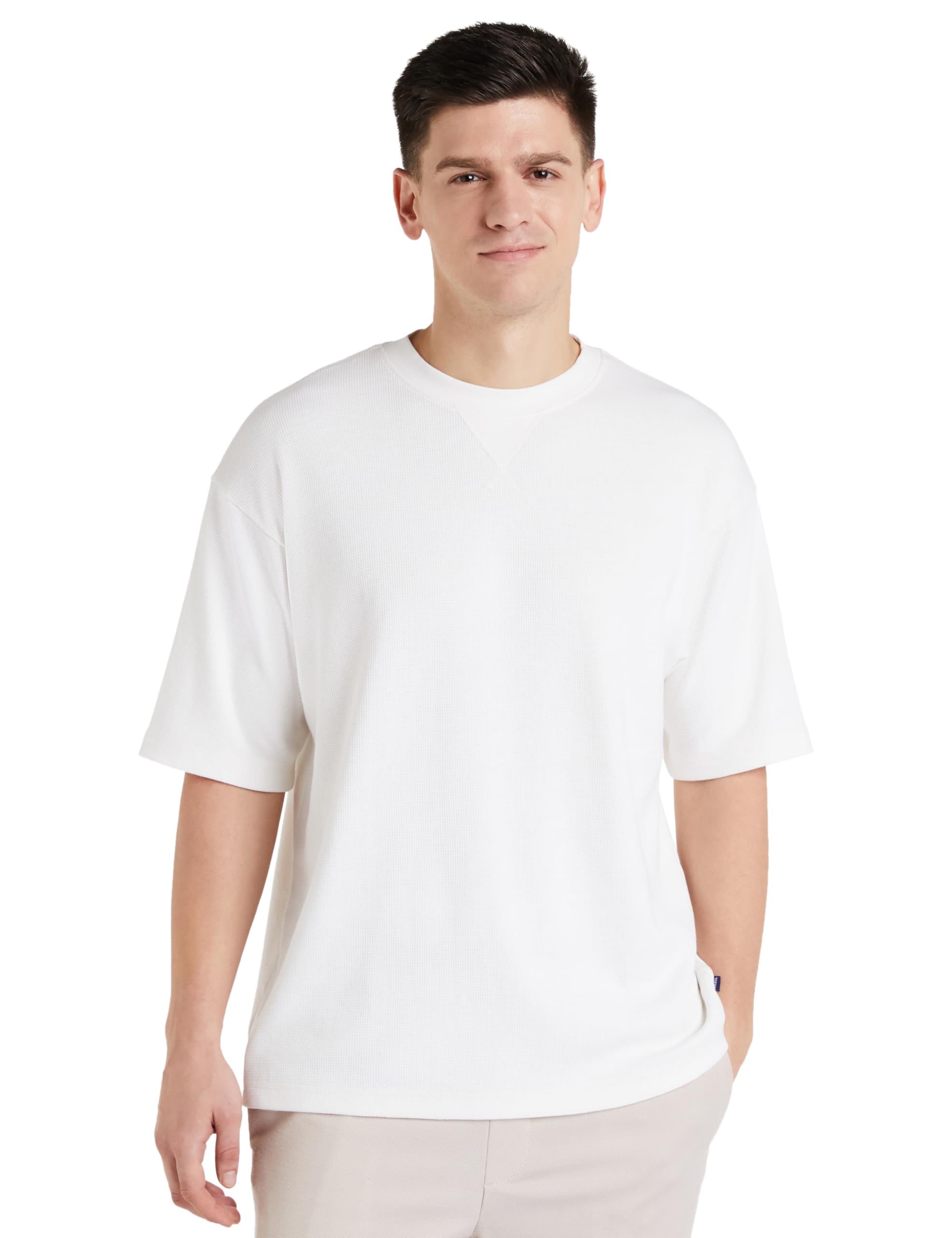 Amazon Brand - Symbol Men's Cotton Blend Oversized Fit T-Shirt
