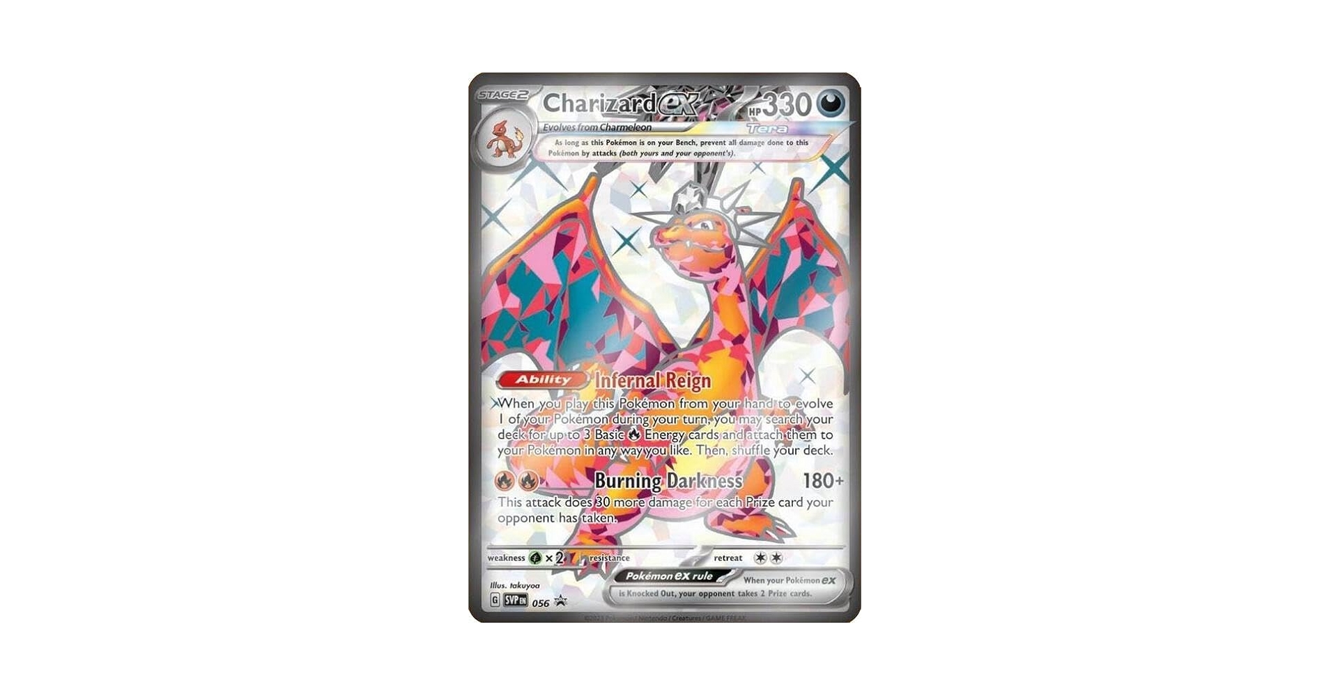 Amazon.com: Pokemon – Charizard ex – SVP 056 – Full Art