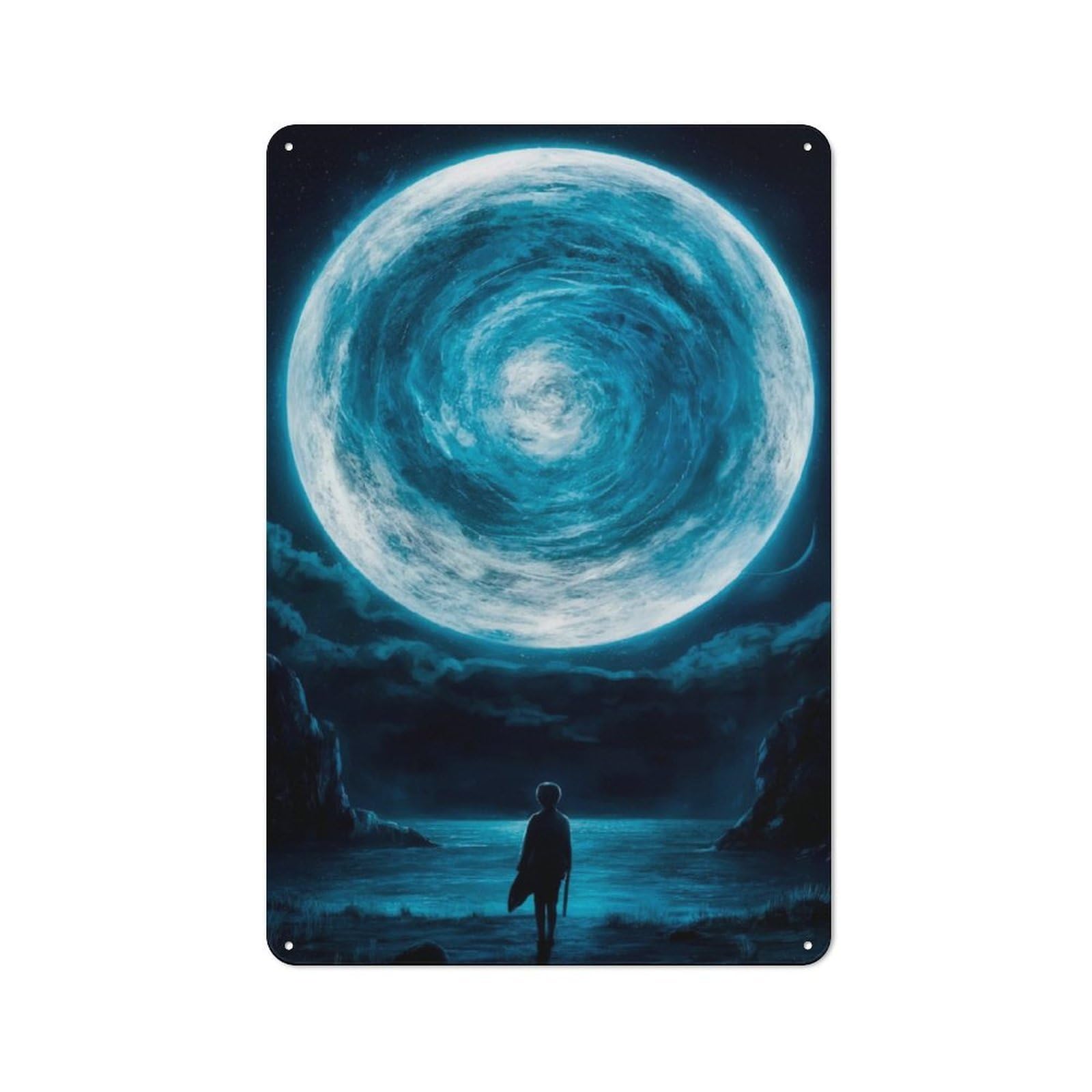 Junmoney The Lunar Vortex Explorer Tin Sign 30X20cm With For Workshop Wall, Vintage Decor, For Metal Sign Collectors, For Garage And Workshop Walls
