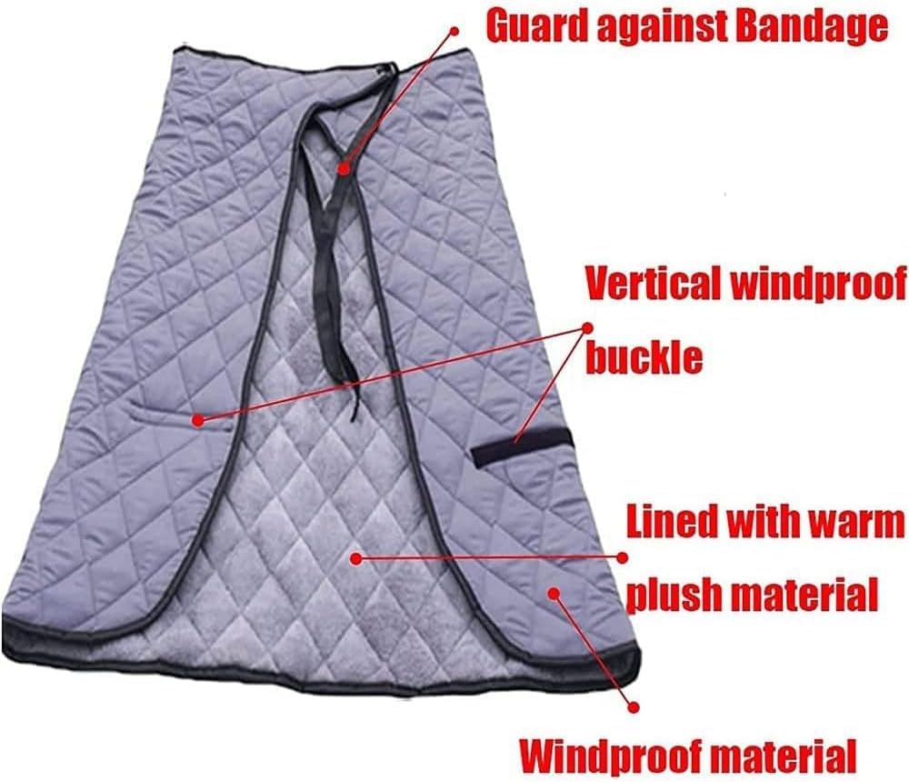 Manta para Silla de Ruedas, Saco de Dormir Impermeable para la Parte Inferior del Cuerpo y Las piernas de Adultos Mayores, Manta de Forro Polar para Silla de Ruedas