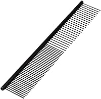 Paw Brothers Greyhound Style Teflon Comb for Dogs & Cats - Fine/Medium Teeth, Ergonomic Handle, 7.5" Professional Grooming Tool