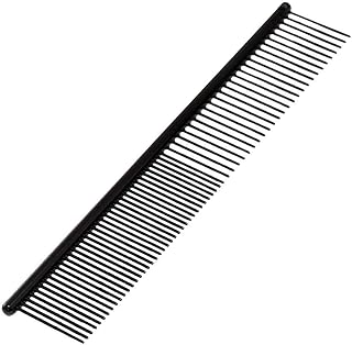 Paw Brothers Greyhound Style Teflon Comb for Dogs & Cats - Fine/Medium Teeth, Ergonomic Handle, 7.5" Professional Grooming Tool