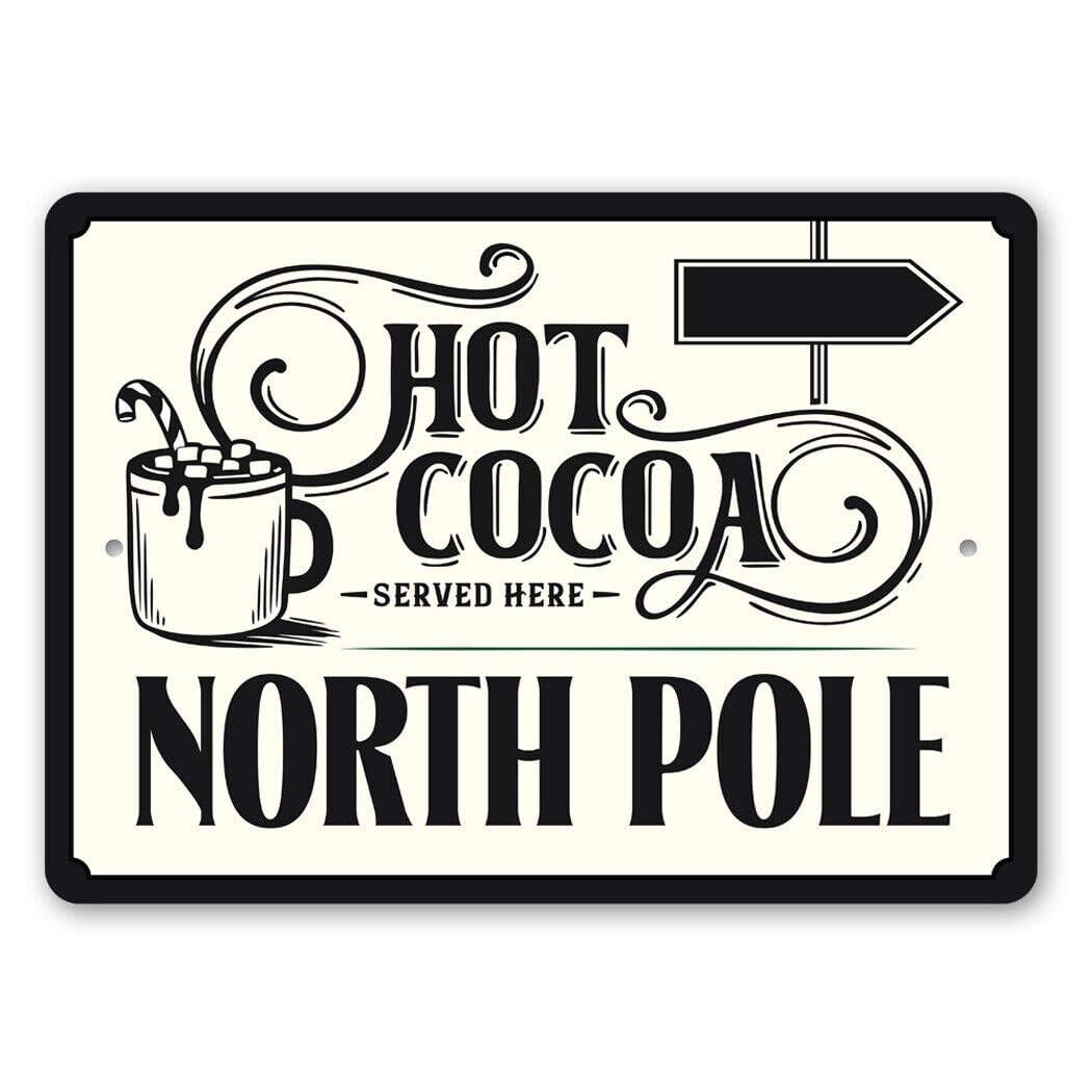 Xingfox As Pic13 Hot Coco Served Here Metal Tin Sign - For Home, Garage, Bar, Man Cave, Or Office 8X12 Inch