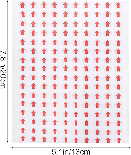 Miniatura 4 de NUOBESTY Pegatinas de envío y embalaje, etiquetas autoadhesivas de flecha roja, etiquetas de código, etiquetas de código extraíble de punto pequeño
