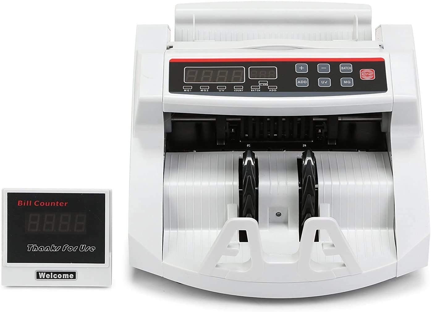 Conta Banconote Denaro Contatore Con Display LED Contabanconote Professionale Con Rivelatore Di Banconote False Contasoldi Conta