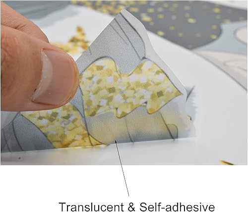 Miniatura 5 de Pinenjoy Calcomanías artísticas para pared de ballerina y cisne negro, 48 x 31 pulgadas, vinilo extraíble para decoración de pared para niñas,