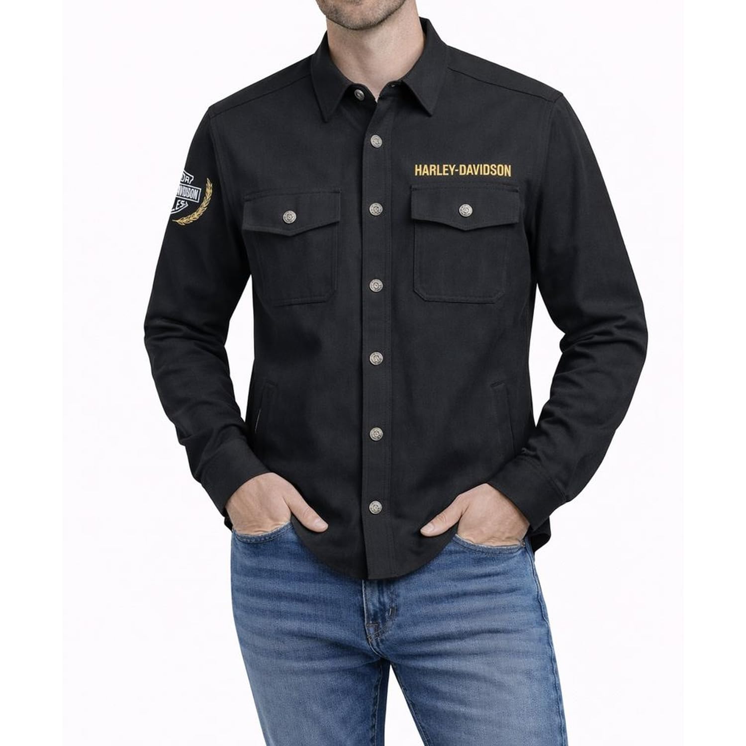 Amazon.com: Harley-Davidson Men's Long Sleeve Button Shirt