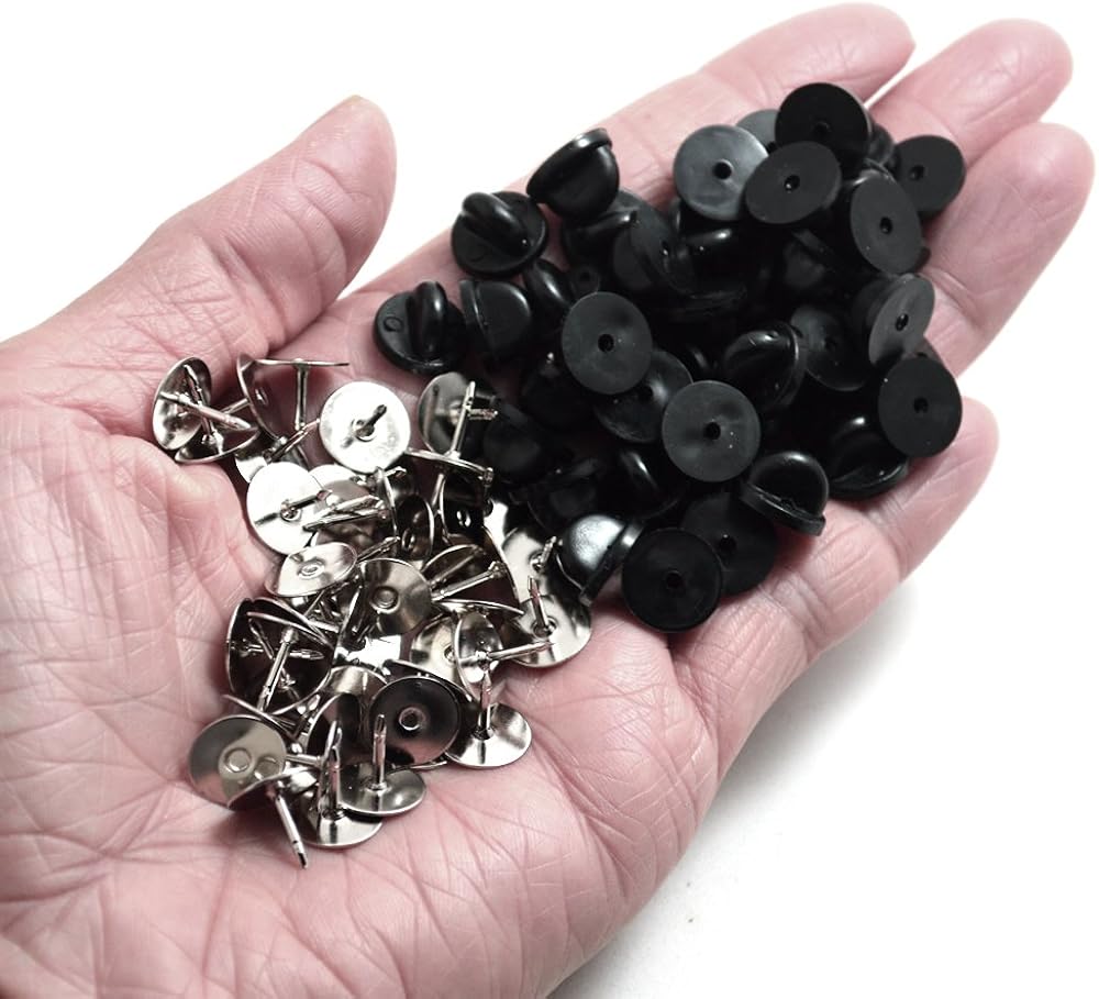 Lowest Price Copper Tie Tacks Blank Pins with PVC Rubber Pin Backs Limited Stock Copper Tie Tacks Blank Pins with PVC Rubber Pin Backs