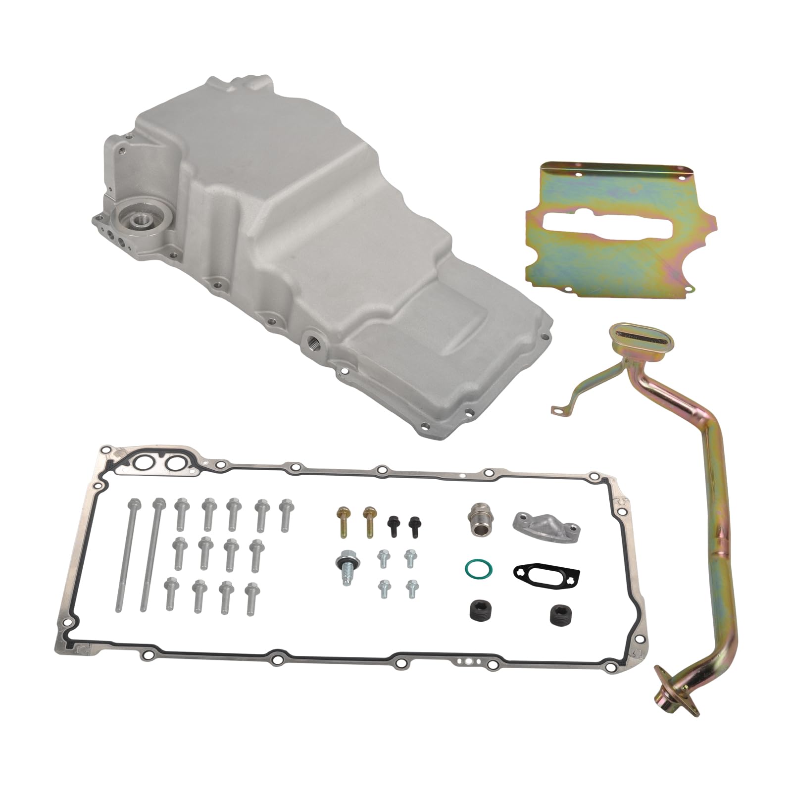 Aluminum Oil Pan Compatible with LS1 LS2 LS3 81075 Chevy 4.8L 5.3L 6.0L 6.2L 302-3 LS Engine Swap, 4" Stroke 6.0 Quarts