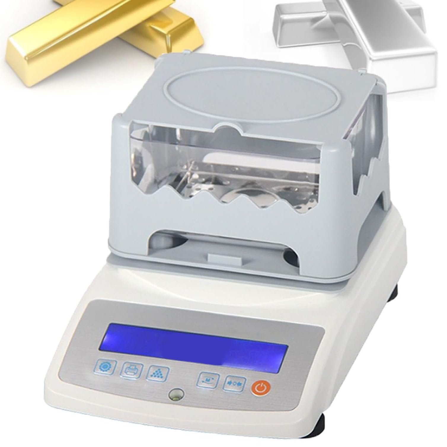 GmhXylophyte Digital Electronic Gold Purity Tester Machine Gold Purity Test Analyzer, Supports Various Sample Forms Including Solids, Blocks/Granules/Floats/Porous Materials 1200A