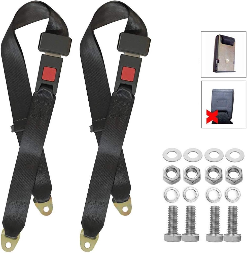 Universal Seat Belt 2 Point Safety Seat Belt Adjustable Lap Strap