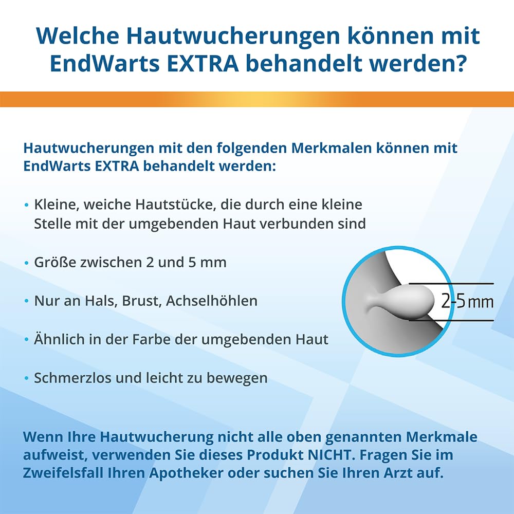 EndWarts EXTRA: Stielwarzen behandeln, Vereisungsmittel zur Behandlung von Stielwarzen an Hals, Brust & Achseln, 9-Einweg-Spitzen & 9 Pflaster, Aufnäher,Spray