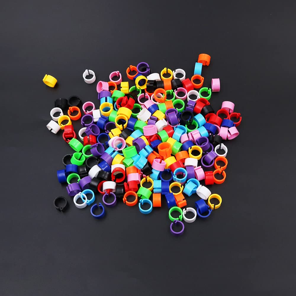 50 Vogelbeinringe 8 Mm – Mehrfarbiges Kunststoff-Set Für Tauben, Papageien Und Hühner