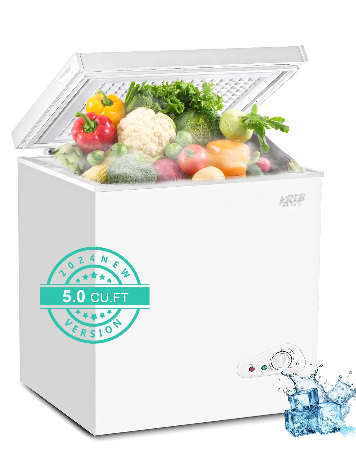 KRIB BLING KB02-80Q-WHITE 5.0-3 5 cu ft Chest Freezer White