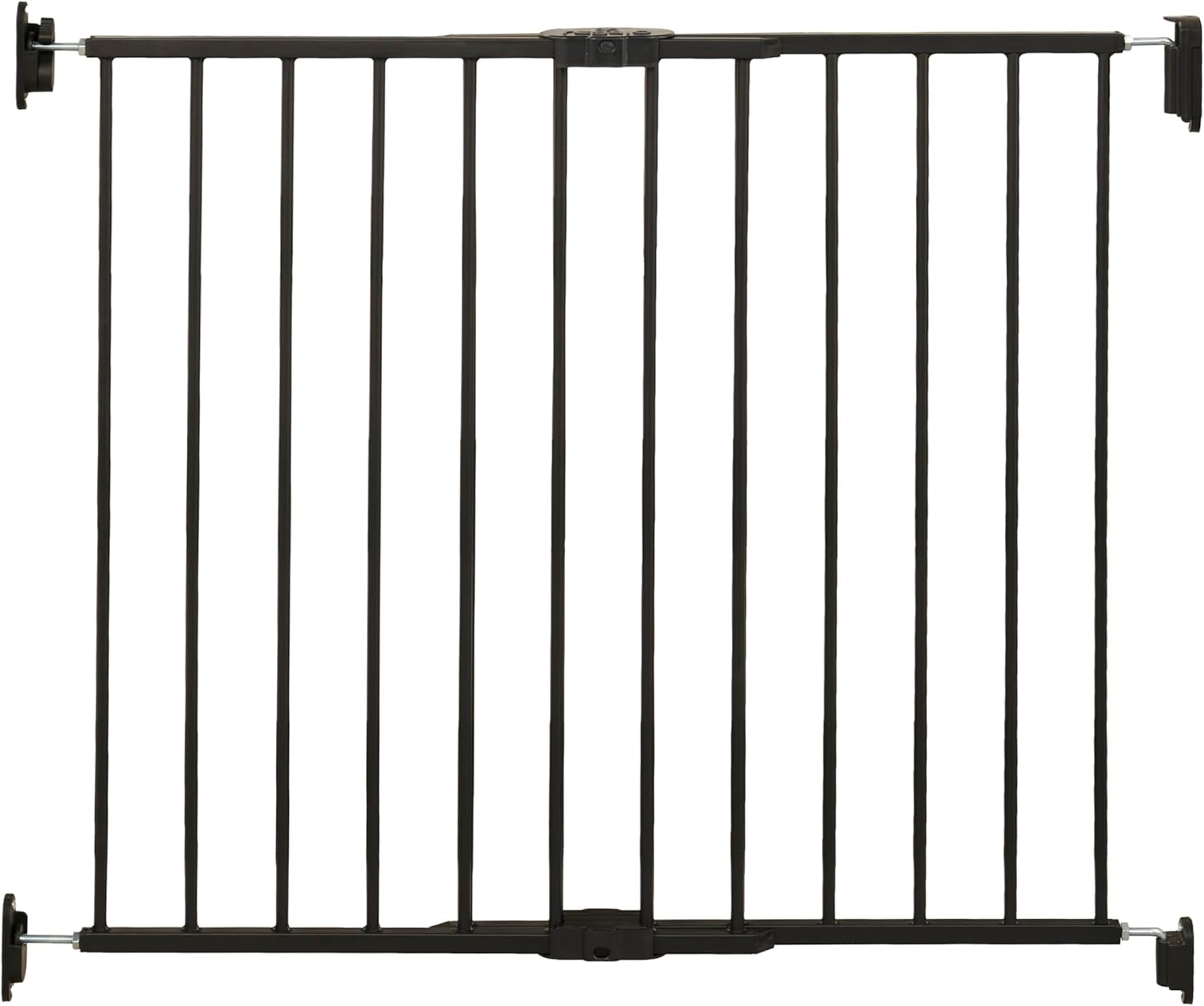 Regalo Safety 24"-40.5" Extra Wide Baby Gate for Stairs & Hallways, Hardware Mounted 2-in-1 Stair Gate for Babies, Toddlers, & Pets, Black Black 24-40.5"W x 28.75"H
