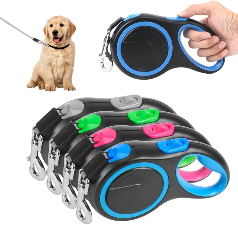 Guinzaglio retrattile da 10 m, guinzaglio automatico retrattile, materiale ABS antibatterico, robusto e durevole, adatto per cani e gatti.