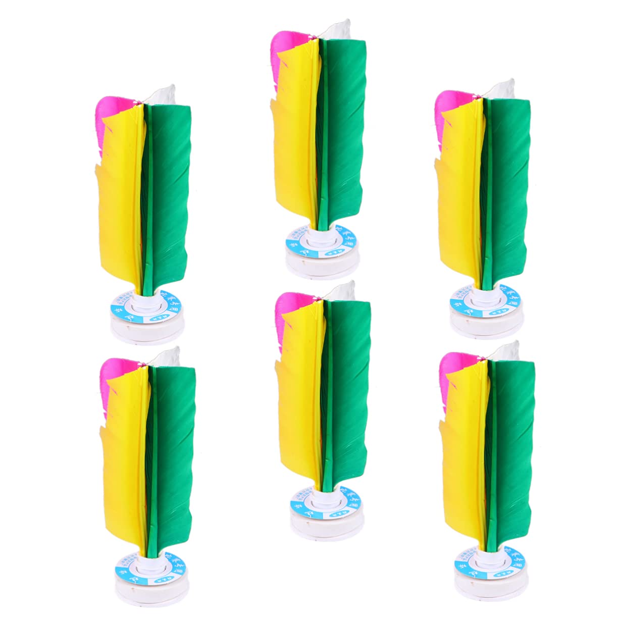 VANZACK 6 Pcs Colorful Goose Shuttlecock Training Shuttlecock for Adults for Indoor Outdoor Fitness Activities and Versatile Kicking Sports Equipment