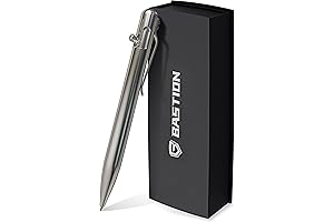 BASTION Luxury Bolt Action Pen: Fine Tip, Stainless Steel, EDC, Refillable