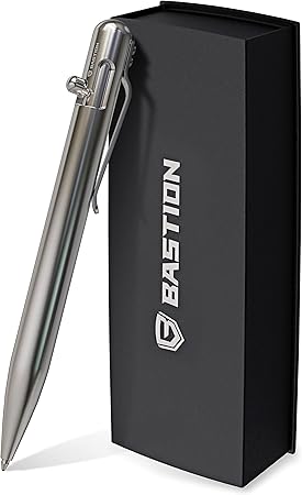 1. BASTION Stainless Steel Bolt Action Pen