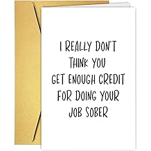 RUALOVE Funny Office Card for Boss Coworker Friend, Boss's Day Card Retirement Cards Birthday Gift for Co-worker Colleague Workmate Brother Sister Women Men