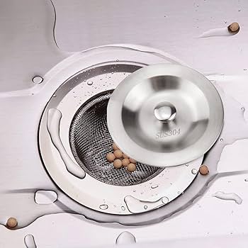 Protection évacuation évier 2 Tamis D'Évier En Acier Inoxydable - Protection Anti-Bouchon - Pour Cuisine Et Salle De Bain - 9x4.5x2cm Filtre Cheveux évier