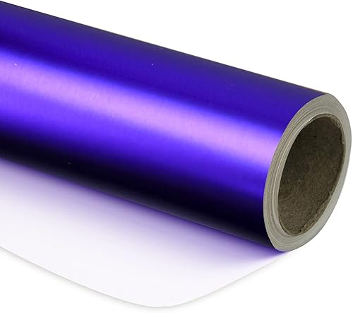 RUSPEPA Papel de regalo metálico morado oscuro, papel mate de color liso, perfecto para bodas, cumpleaños, Navidad, baby shower, 17.5 pulgadas x
