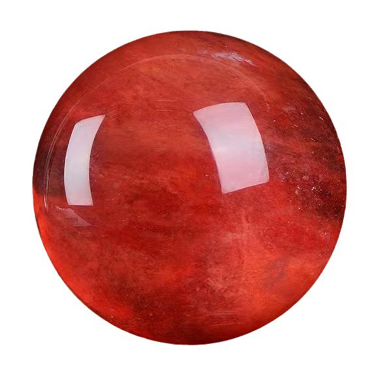 NHKSFBLQ Red Obsidian Ball with Stand, Red Crystal Ruby Ball Sphere Melting Quartz Crystal Gemstone for Feng Shui Divination Sphere Home Decoration,red Crystal Ball-5~6cm