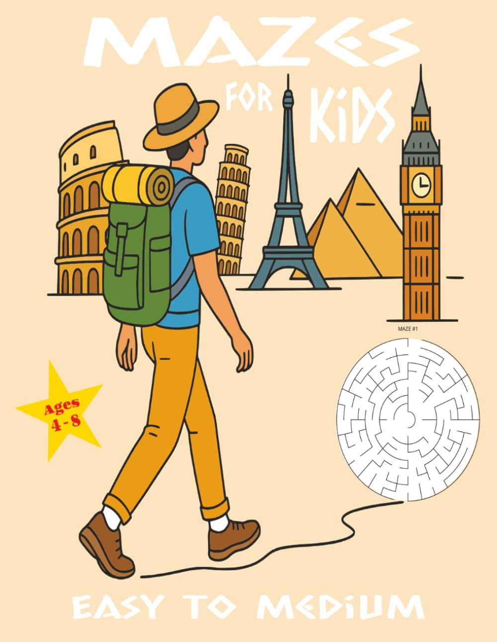 Mazes for kids Ages 4 - 8: Activity Book for kids, teens, adults. Maze book with 200 Pages with Solutions