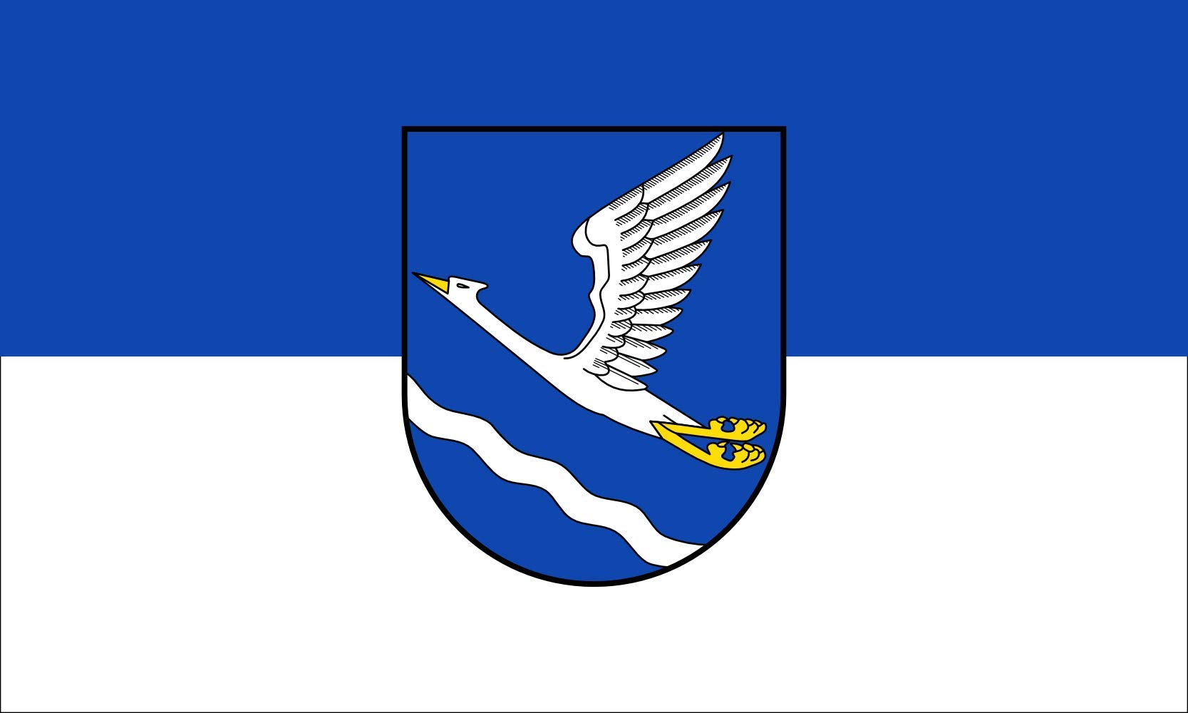 Drapeau de Krebeck grand format pour commune de Basse-Saxe et d'Allemagne
