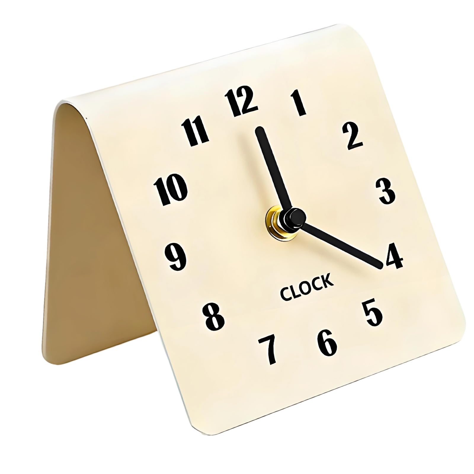 NRVTRE Analog Clock for Home Decors Quiet Operations Acrylic Shell Battery Operated Table Clock Birthday Acrylic Table Analog