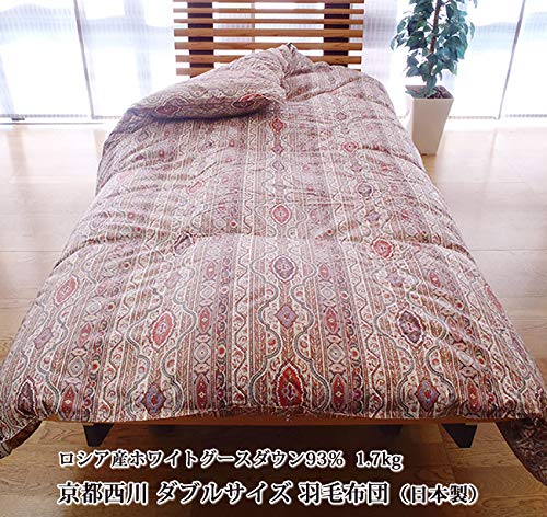 Amazon｜西川 ダブル羽毛布団 ロシア産ホワイトグース93％ 日本製