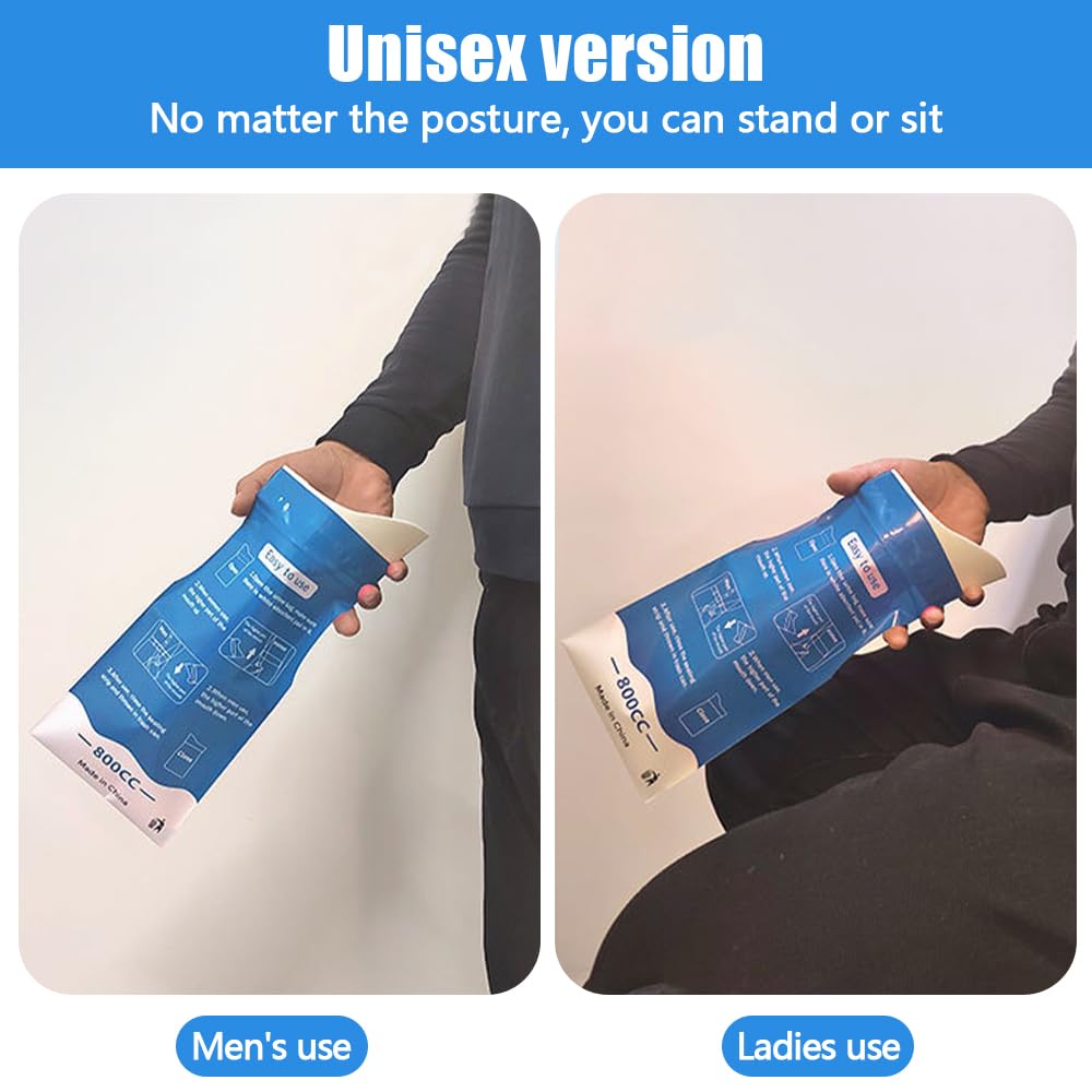 Sacchetti Urina Monouso 16 Pezzi – 800 Ml Portatili, Super Assorbenti, Antiperdita Per Viaggi, Anziani E Bambini (Blu)