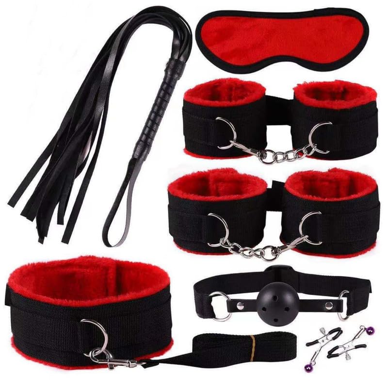 Conjunto De ProteccióN De Fitness Rojo De 7 Piezas, Adecuado Para Parejas Para El Uso Ajustable De Fitness