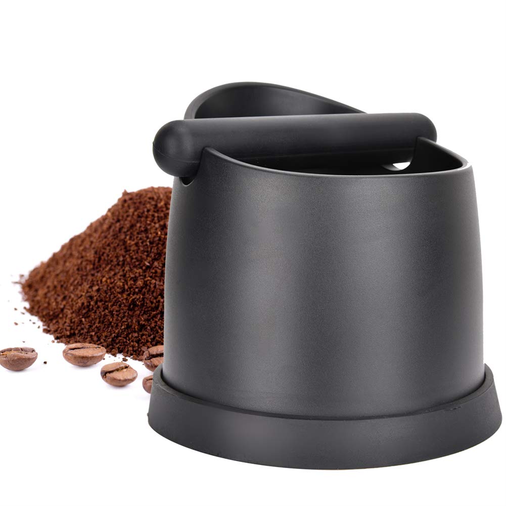 Große Kaffee-Auswurfbox aus Kunststoff für Espresso-Kaffeesatz (Schwarz)