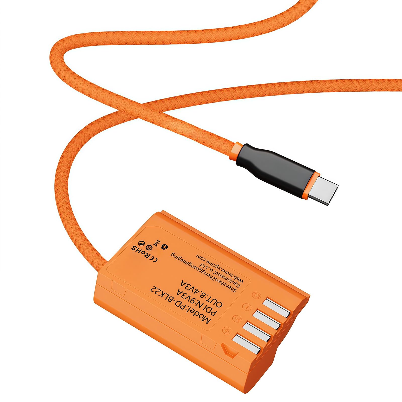 Wirtualny zasilacz USB C do DMW BLK22 do kompaktowych aparatów cyfrowych i zaawansowanych modeli z kablem 60 cm