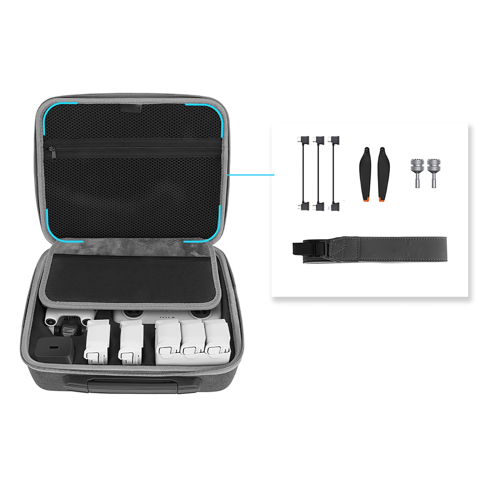 Mini 3 Pro RC torba do przenoszenia, Mini 3 Pro Case, wodoszczelna twarda walizka, przenośna, torba do przenoszenia, akcesoria do drona DJI Mini 3