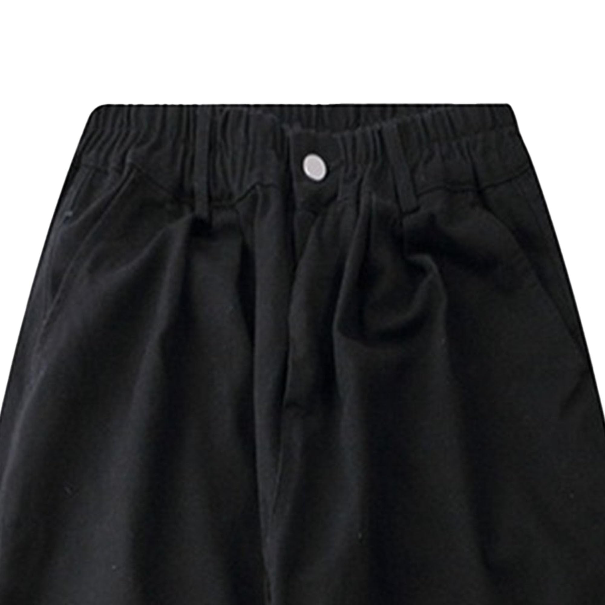 Maiyifu-GJ Men's Baggy Wide Leg Jeans Hip Hop Casual Denim Pants Relaxed Fit Fashion Streetwear Jean Trousers (Black,Large)