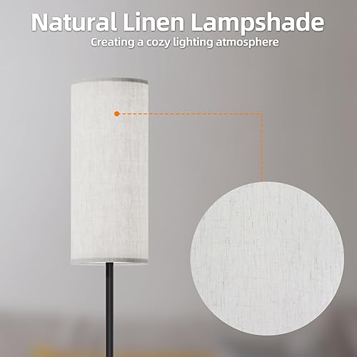 Miniatura 8 de Keepsmile Lámparas de pie LED para sala de estar, lámpara de pie regulable con control remoto, lámpara alta personalizada para dormitorio con