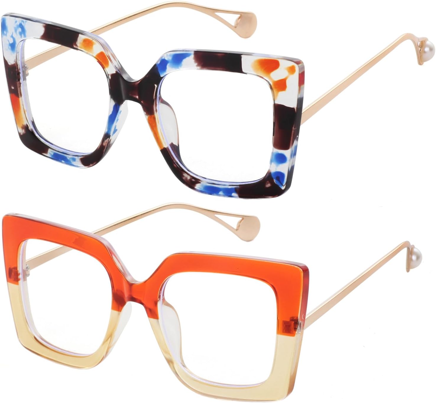 P11 Floral/Blue+orange