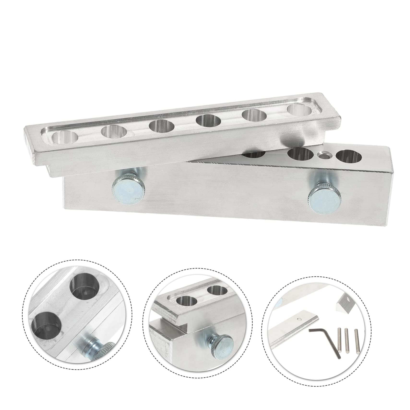 6-loch Lippenstiftform aus Aluminiumlegierung, Silbernes Satz