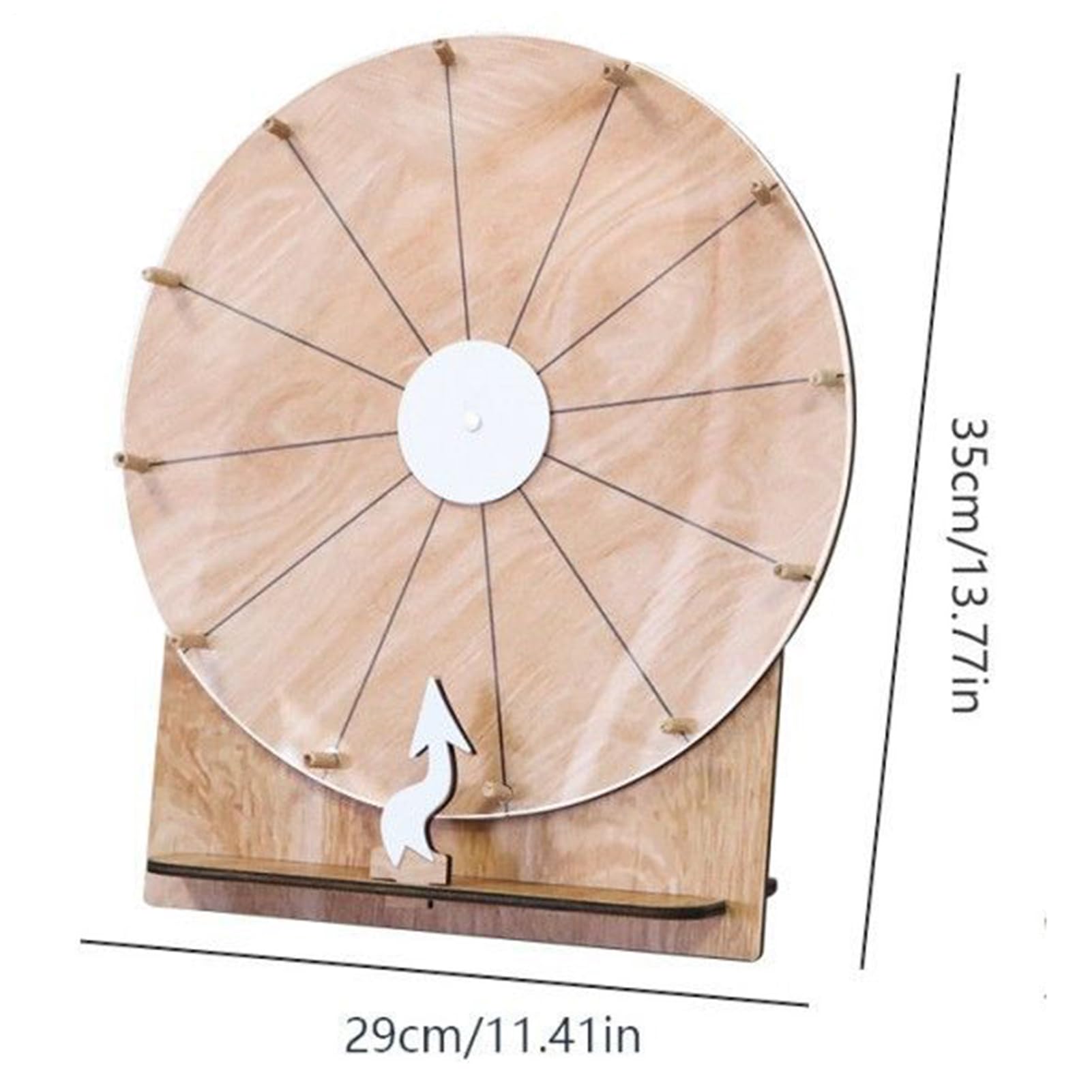 Ruleta Giratoria De Premios | Ruleta De Madera De 28 Cm para Sorteos | Material para Fiestas Giratorio para Niños Y Adultos Juegos Noche Aula Recompensas | Organizadores Eventos Ferias