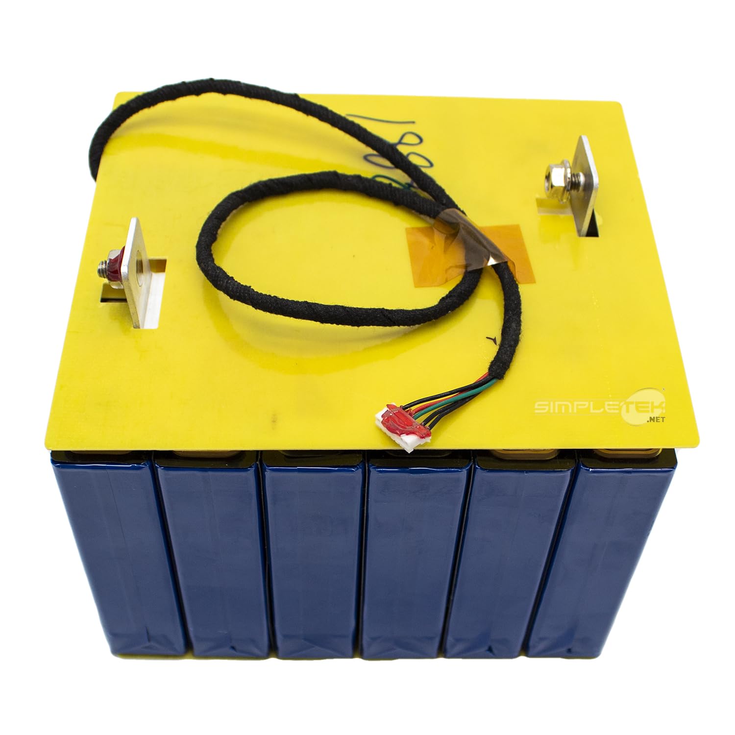 SIMPLETEK - Pacco Batterie da 6 Celle per Inverter Fotovoltaici 9,6 V 100 Ah LiFePO4 Ricaricabile per Impianto di Accumulo Energia Pannello Solare (Ricondizionato)