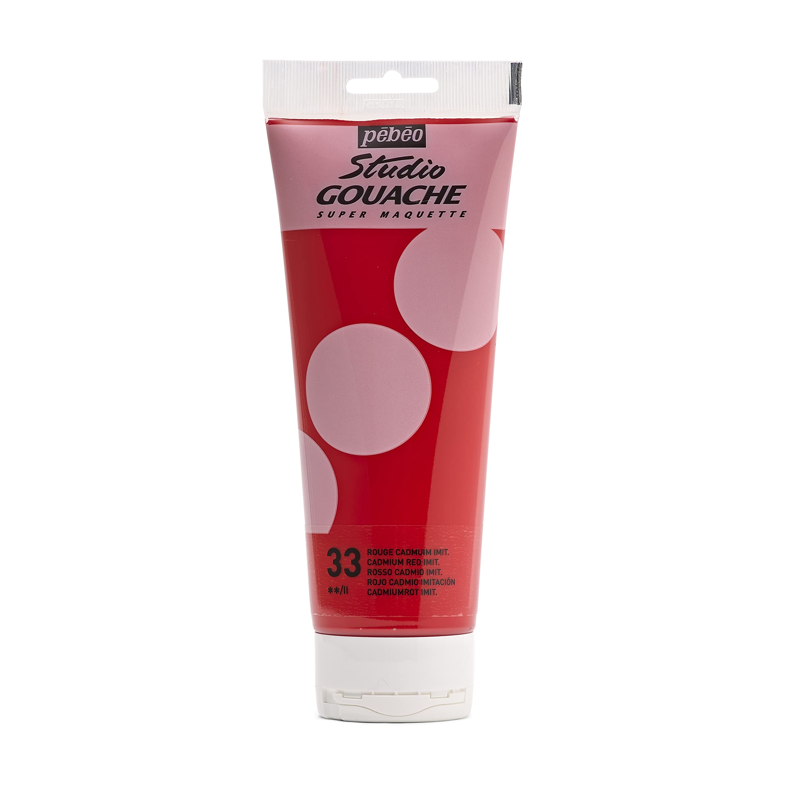PEBEO 220 ml Studio Gouache, Cadmium Red Imitation, 270-033