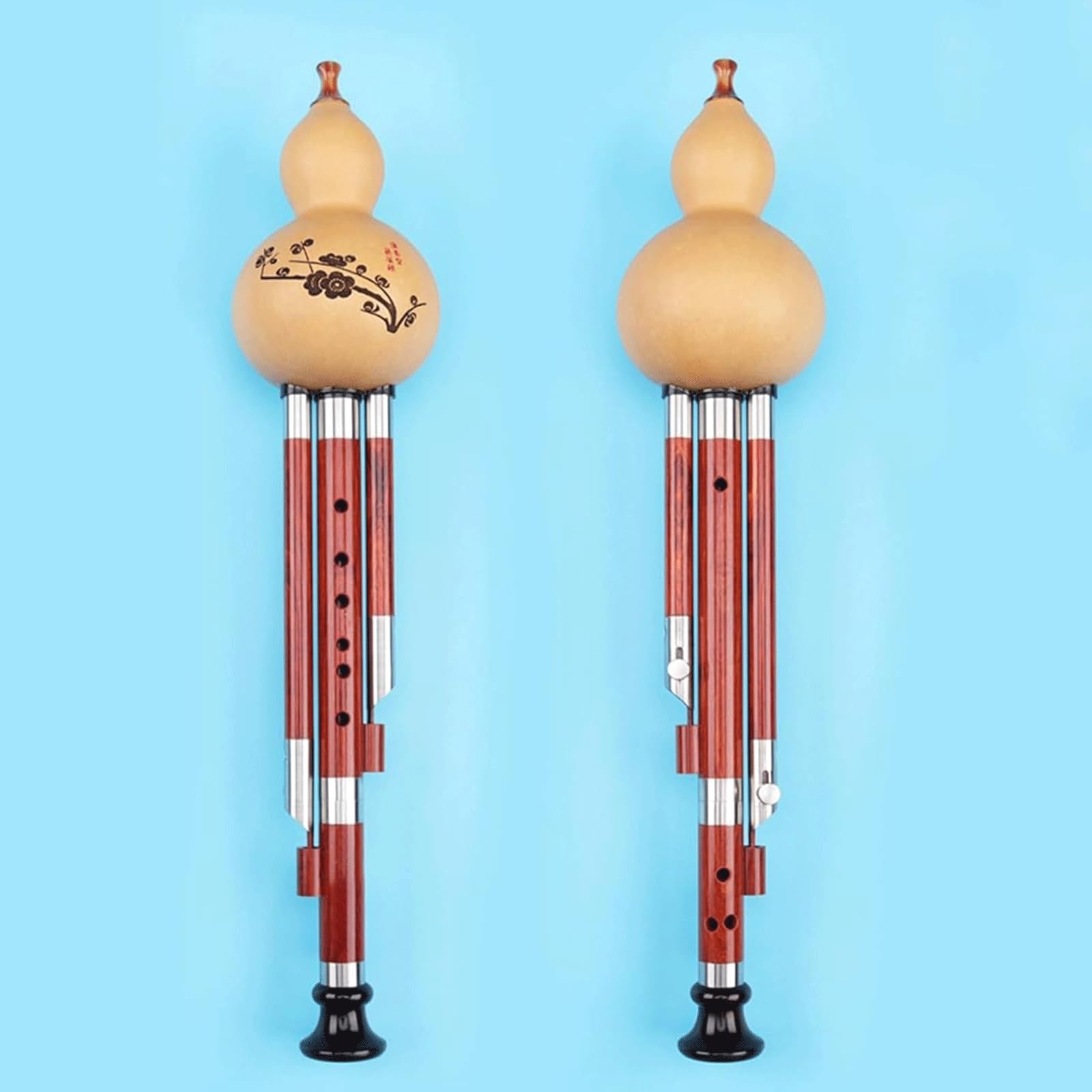 Instrumento de Viento étnico, Instrumento Hulusi, Tubo de Sonido de Caoba, Flauta Hulusi Profesional para Adultos Flauta de Calabaza